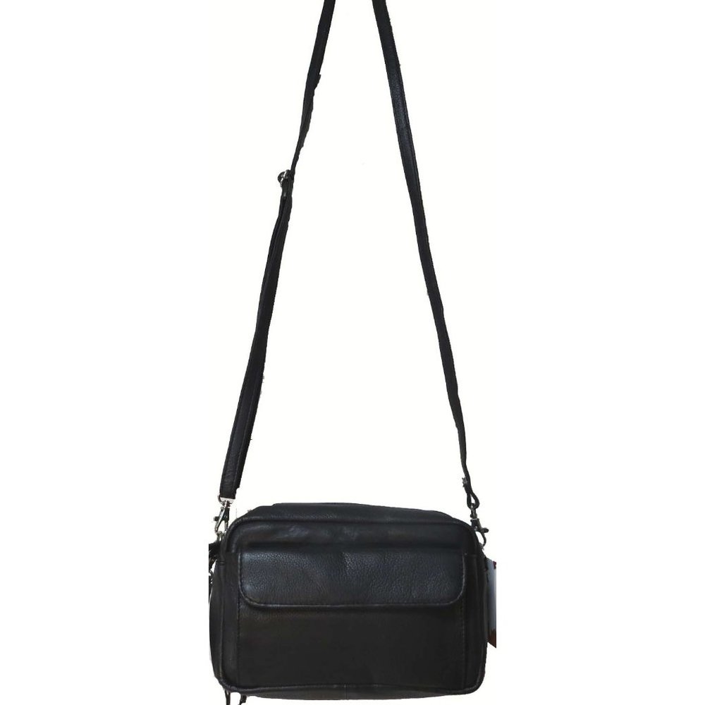 Genuine Cowhide Leather Women's Shoulder Organizer Bag # 3652